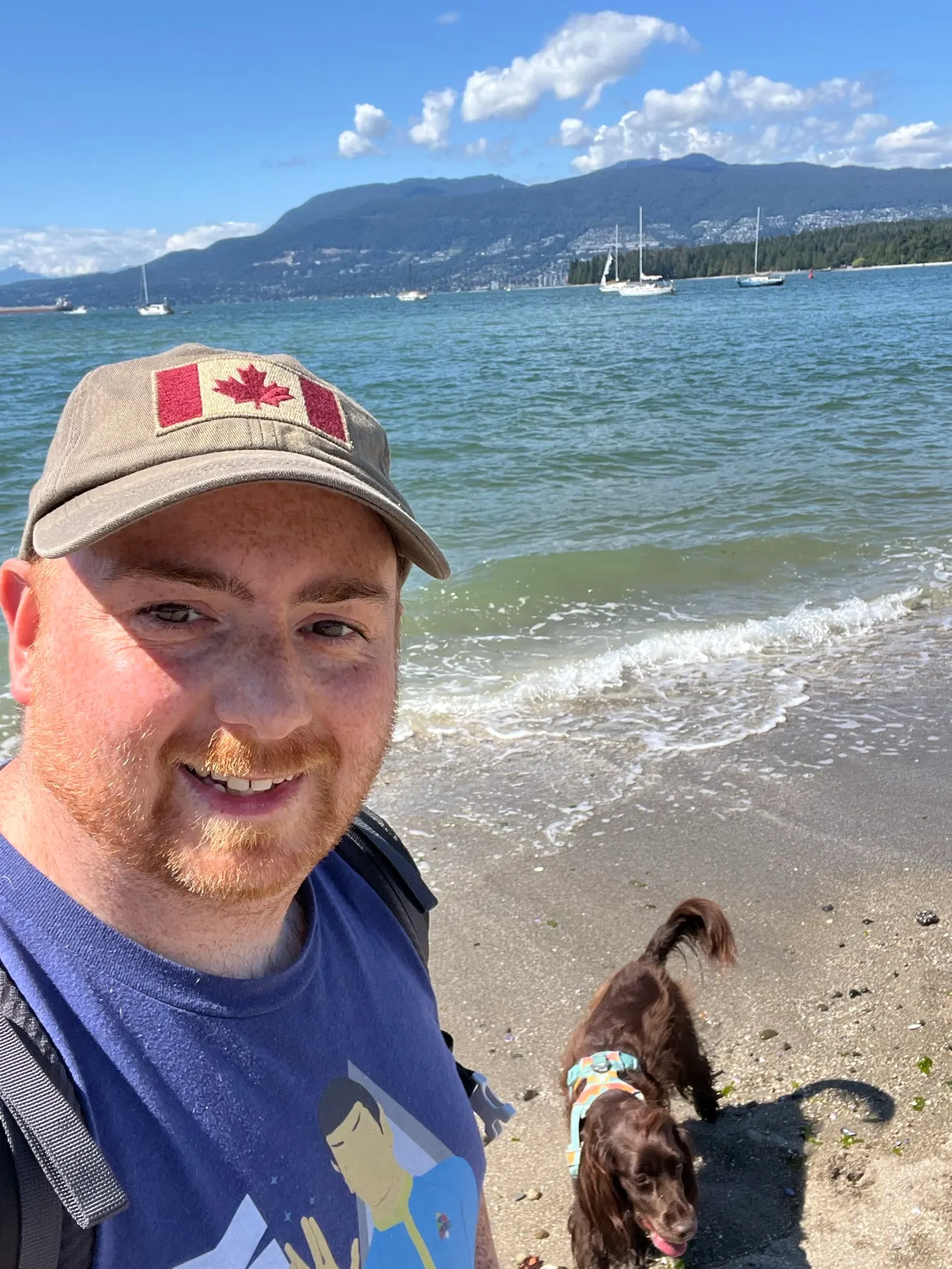 Shaun and Tilly together on Hadden Beach