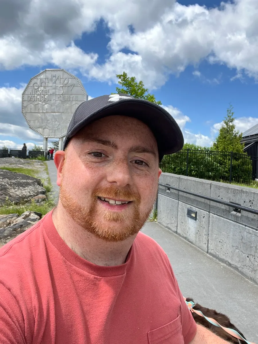 Shaun taking a photograph at the Big Nickel
