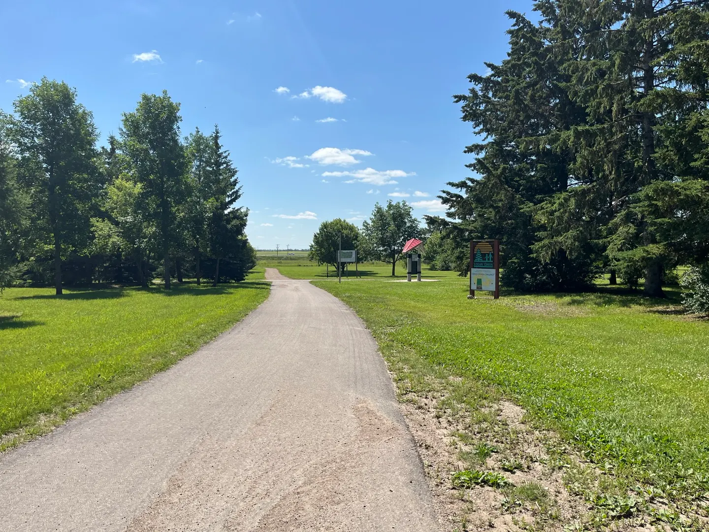 Open grass and prairie sky at Logan Green Park in Yorkton