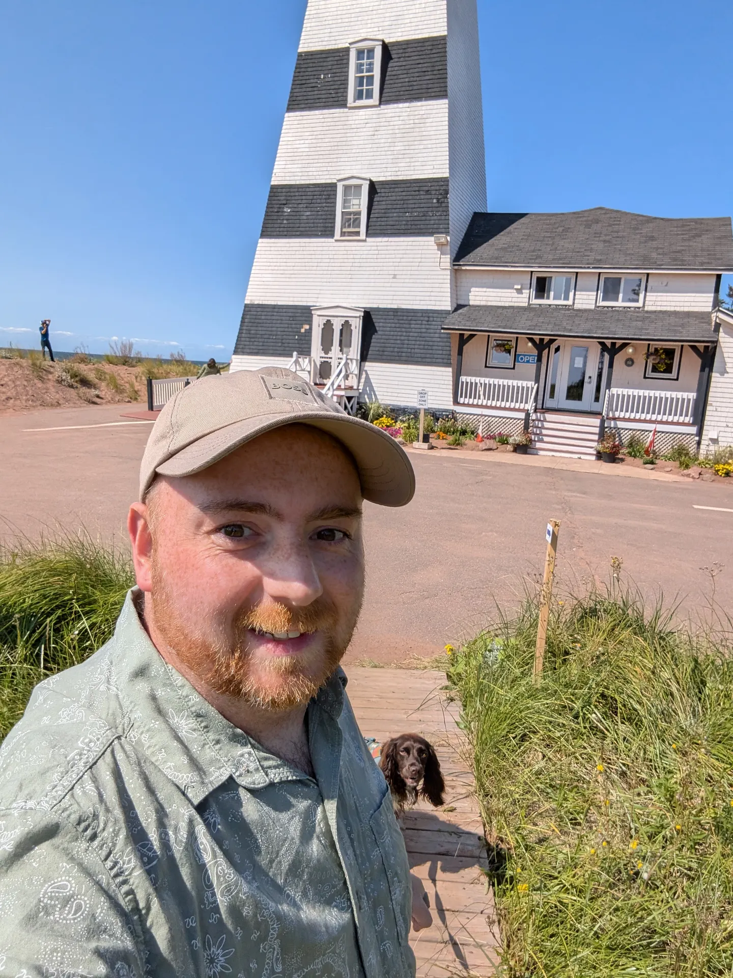 Shaun and Tilly at the West Point Lighthouse