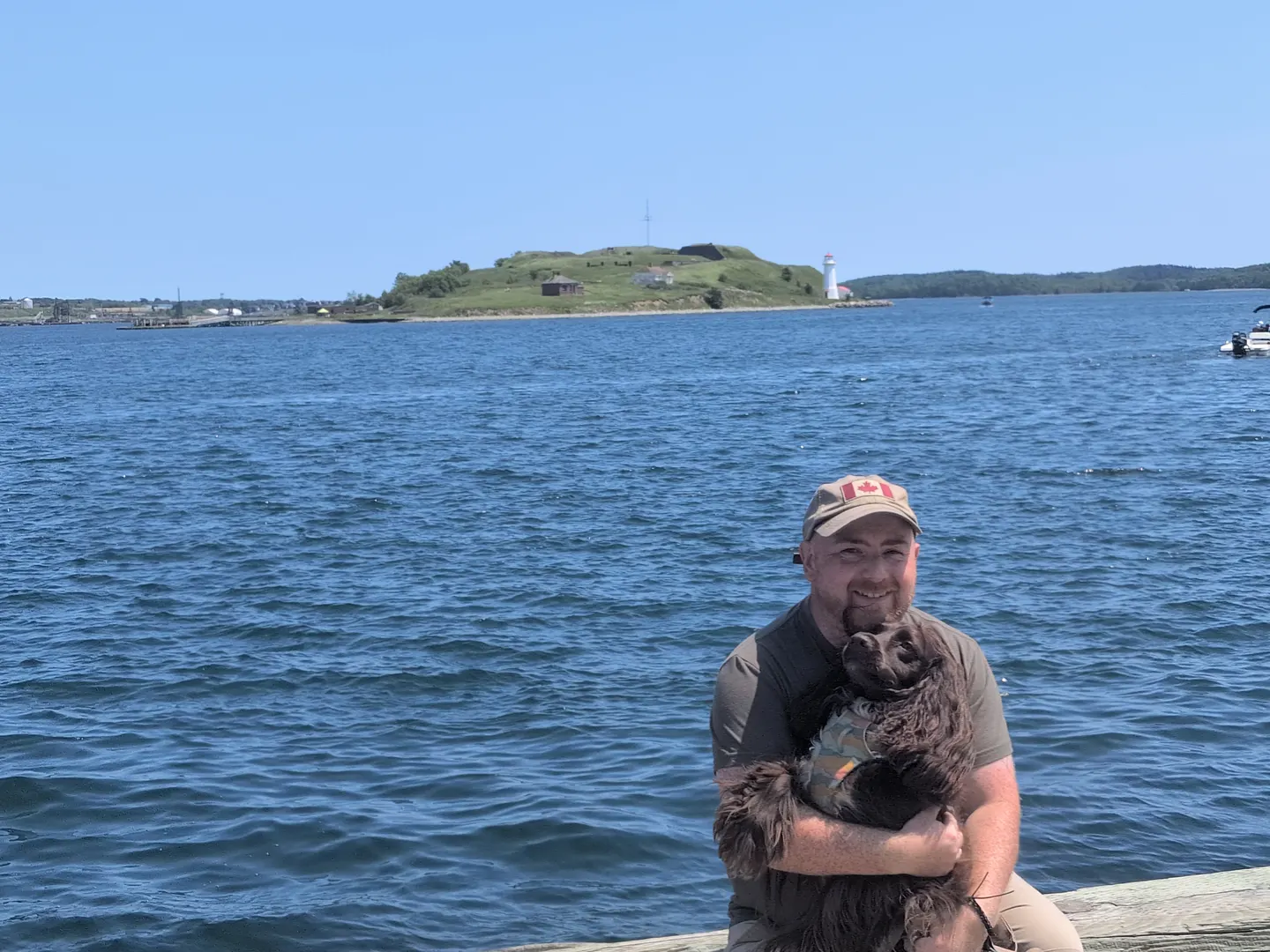 Downtown Halifax seen across the grassy slope of Citadel Hill